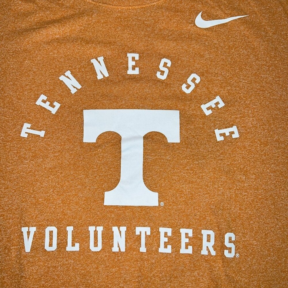 Nike Tennessee Volunteers Shirt Men's Size Large Logo Swoosh Big T Logo Orange